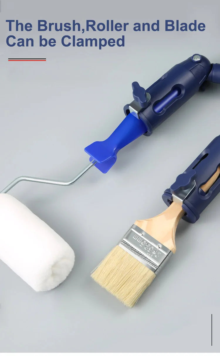 Multi-Angle Paint Brush Extension Clamp for Poles