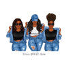 Afro Girl Iron-On Patch for T-Shirts, Hoodies, and Bags