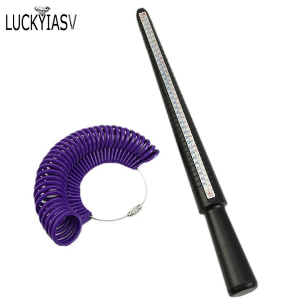 Plastic Ring Sizer Measuring Tool Set with Mandrel Stick