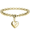 Gold Heart Alphabet Charm Bracelet