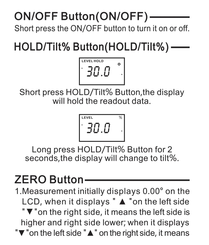 Magnetic Digital Angle Level with 4 × 90° Measurement Range
