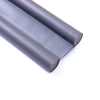 A close-up view of a gray flexible door bottom sealing strip or weatherproofing draft guard.