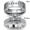 Geometric CZ Couple Ring Set