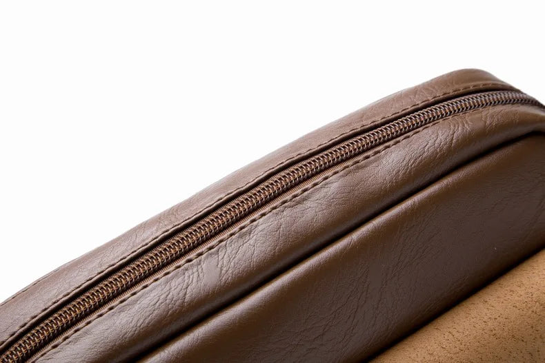Vintage Leather Crossbody Bag for Men – Compact Messenger Shoulder Bag