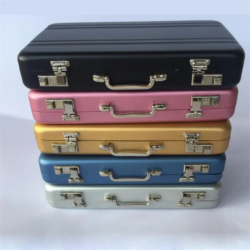 Aluminum Alloy Business Card Holder – Mini Suitcase Design