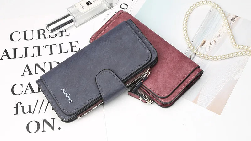 Classic Long PU Leather Wallet with Multiple Pockets