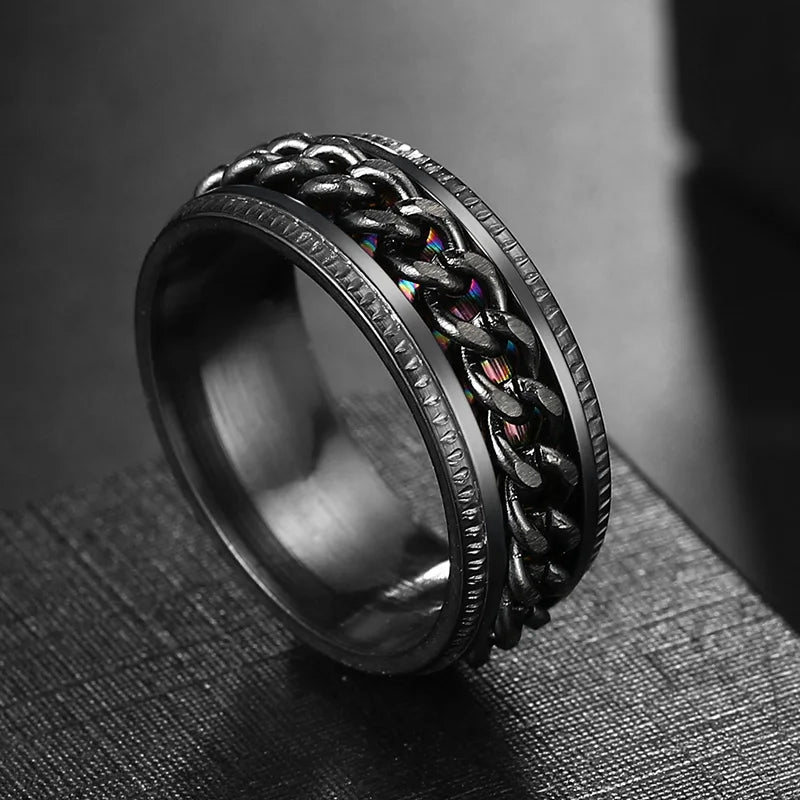 Rotating Anxiety Fidget Spinner Ring