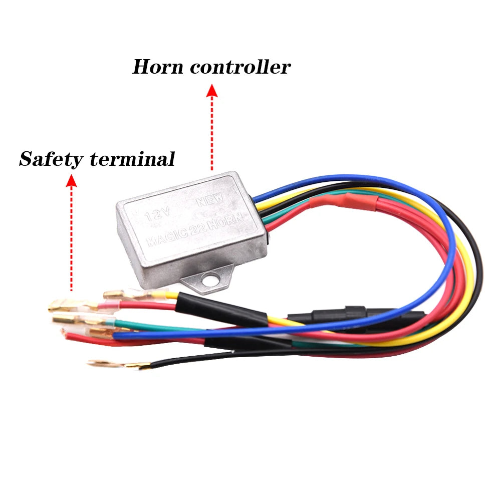 12V Super Loud Dual-Tone Air Horn Kit for Cars and Motorcycles