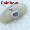 Green Heart Pendant Necklace in Sterling Silver