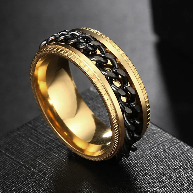 Rotating Anxiety Fidget Spinner Ring