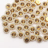 Gold Claw Sunflower Rhinestones for Sew-On Crafts