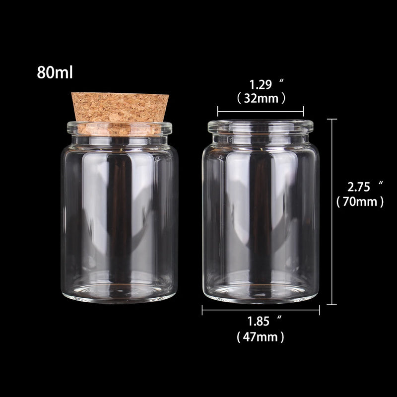 Glass Storage Jars with Cork Lids