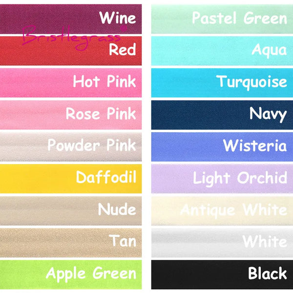 Premium Fold Over Elastic Band for Sewing, Hair Ties & DIY Crafts