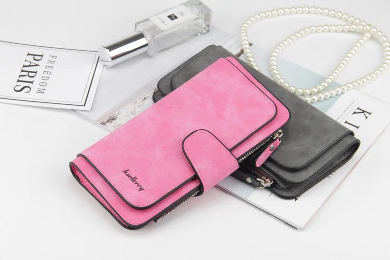 Classic Long PU Leather Wallet with Multiple Pockets