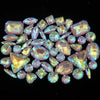 Mixed Shape Glass Rhinestones with Silver Claw Settings