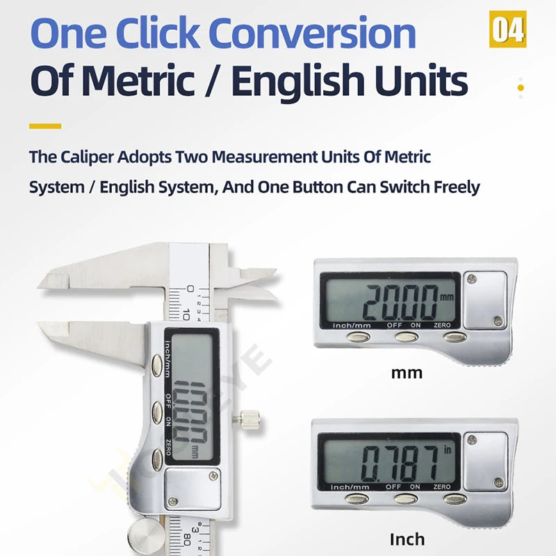 Stainless Steel Digital Caliper with LCD Display