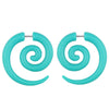 Pendientes de espiral acrílicos tipo túnel falso