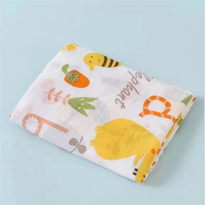Super Soft Cotton Muslin Baby Swaddle Blanket