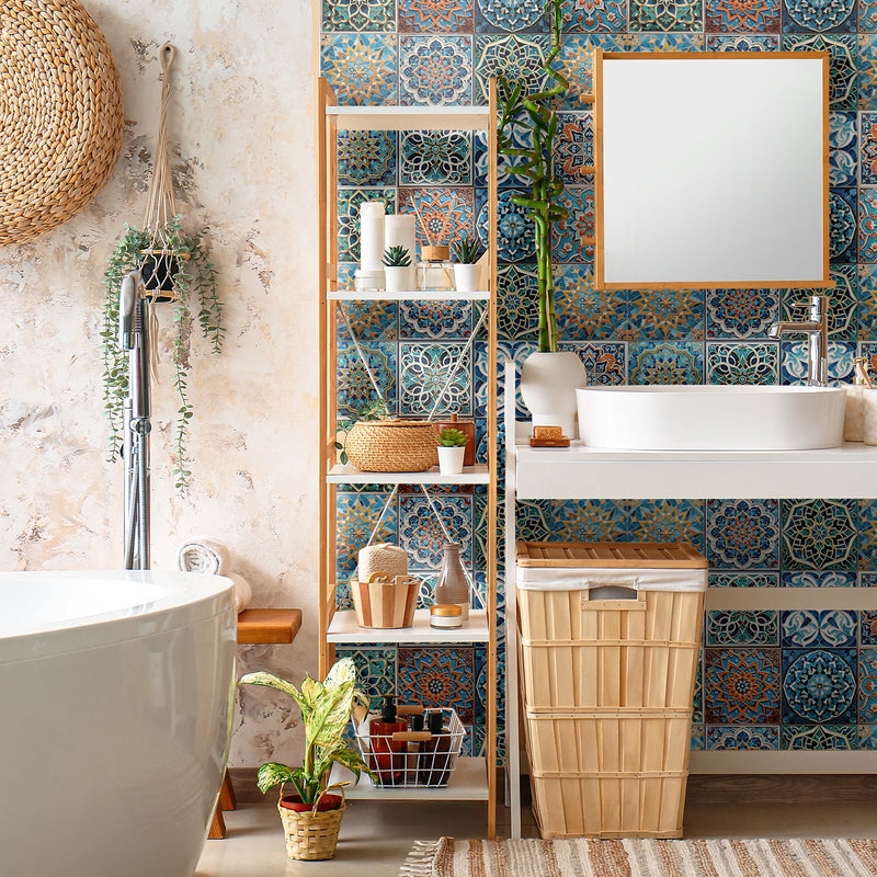 Floral Peel & Stick Tile Stickers