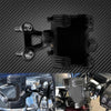 A black universal motorcycle handlebar phone mount designed for Harley-Davidson motorcycles.