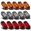 Ten universal LED side marker and clearance lights in amber and red colors.