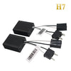 Black Canbus LED decoder harness with connectors for headlight and fog light bulbs