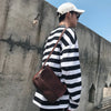 Vintage Leather Crossbody Bag for Men – Compact Messenger Shoulder Bag