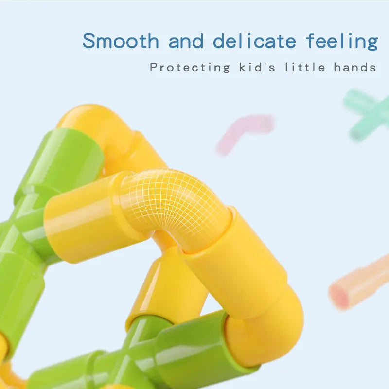 Montessori Water Pipe Building Blocks - DIY Construction Toy for Kids