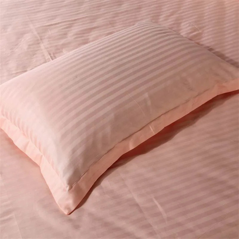 Premium 100% Cotton Satin Stripe Pillowcase Set