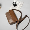Vintage Leather Crossbody Bag for Men – Compact Messenger Shoulder Bag