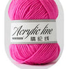 Pink acrylic line yarn balls for knitting and crochet