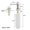 Built-In Kitchen Sink Soap Dispenser with Stainless Steel Pump