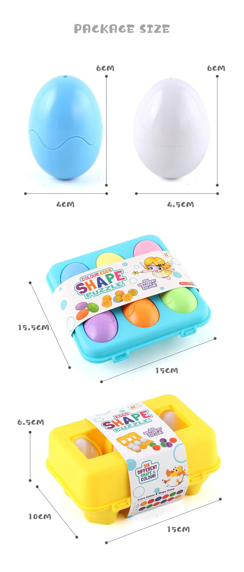 Montessori Shape-Matching Egg Puzzle Set for Toddlers