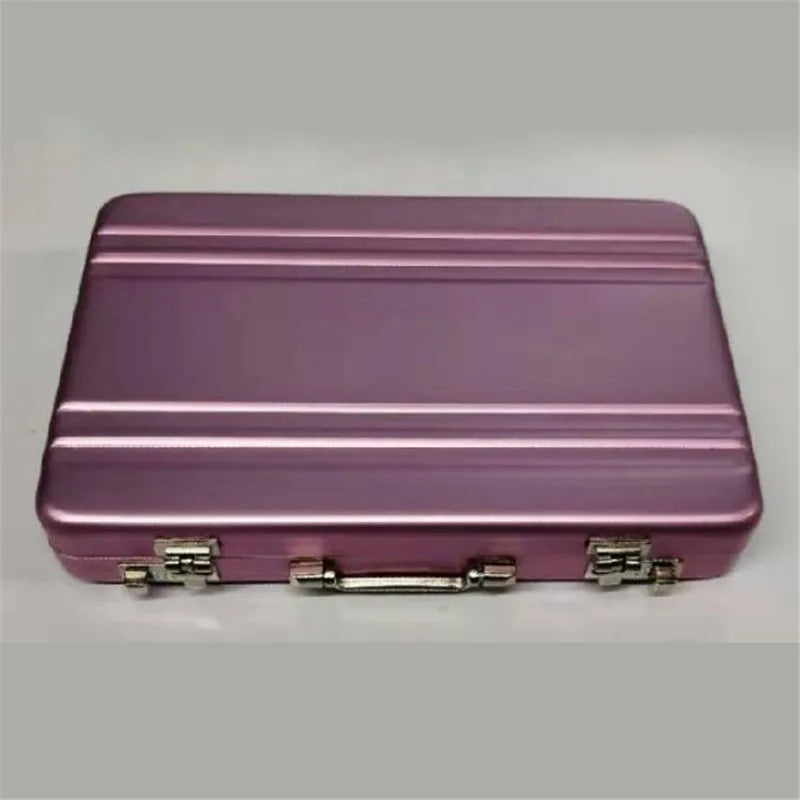 Aluminum Alloy Business Card Holder – Mini Suitcase Design