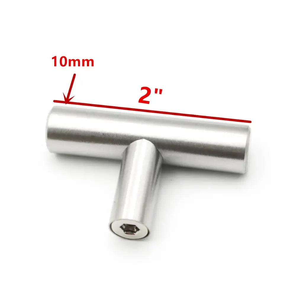 Brushed Stainless Steel Cabinet T-Bar Handle