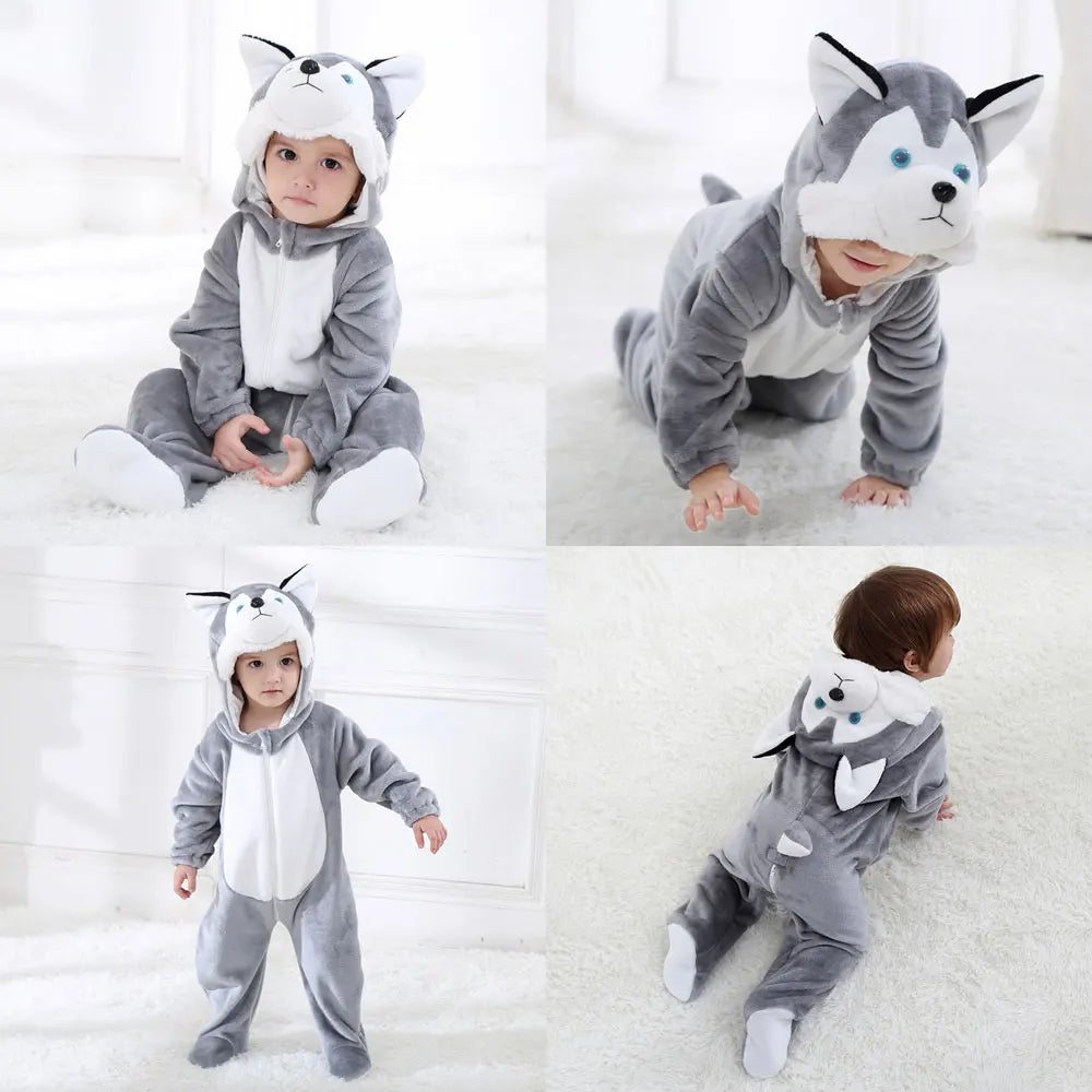 Adorable Animal Kigurumi Costume Romper for Babies and Toddlers