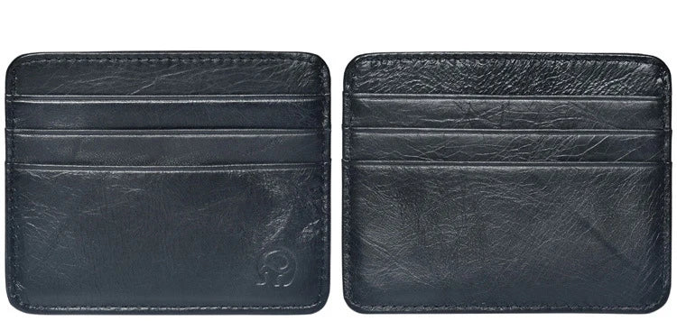 Slim Genuine Leather Card Holder Wallet