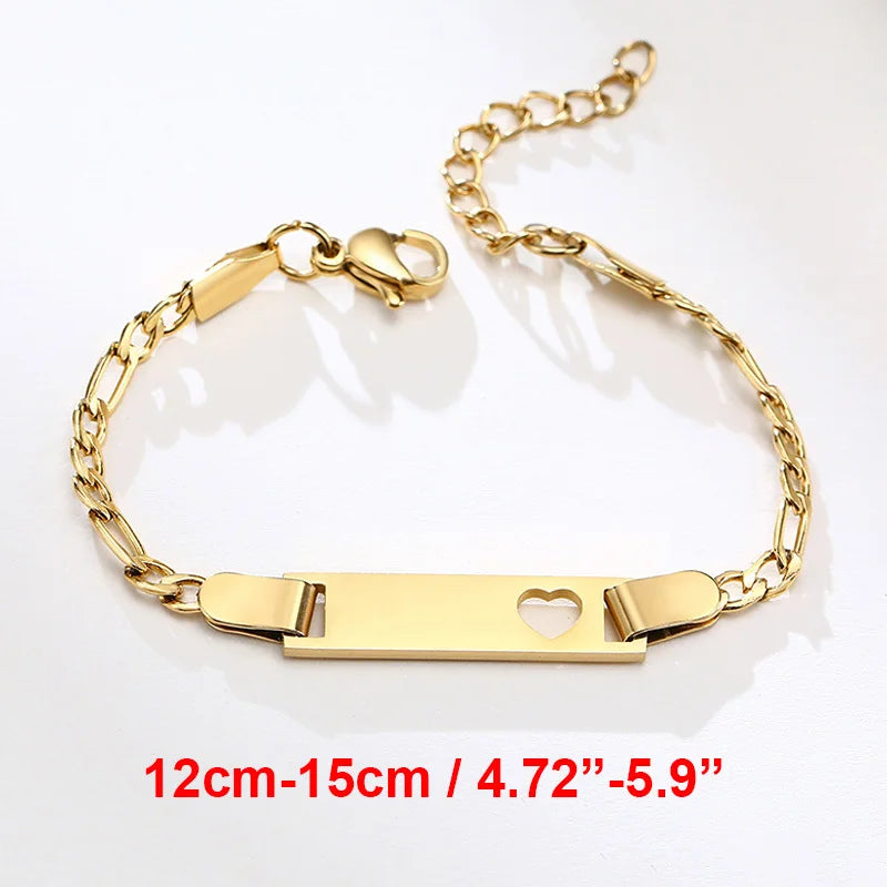 Personalized Stainless Steel Name Bracelet for Baby and Mom