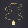 Initial Letter Pendant Necklace with Stainless Steel Chain
