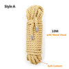 Style A jute rope with a metal head and soft cotton fibers