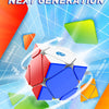 A colorful magnetic speed cube called GAN Skewb M is shown in a dynamic, exploded view against a blue background.