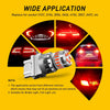 Red LED Brake Light Bulbs with Strobe Function – 1200 Lumens, Plug-and-Play