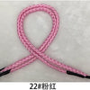 Pink multi-color polypropylene gift string rope tied in an 'X' shape.