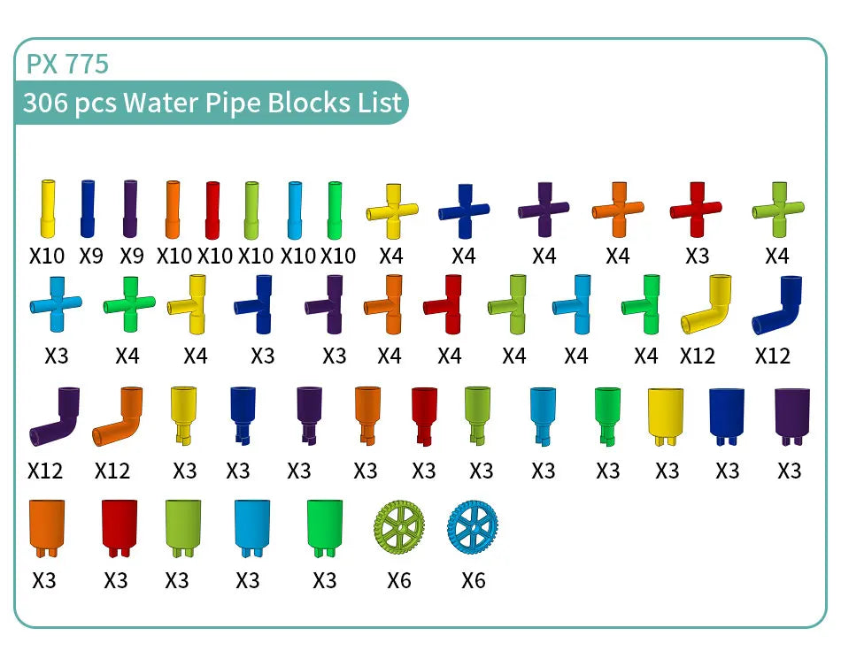 Montessori Water Pipe Building Blocks - DIY Construction Toy for Kids