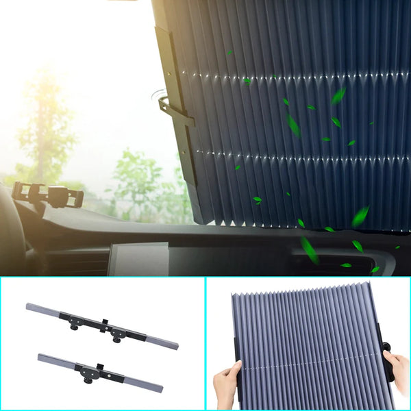 Aufrollbarer Auto-Sonnenschutz für Front- und Heckscheibe