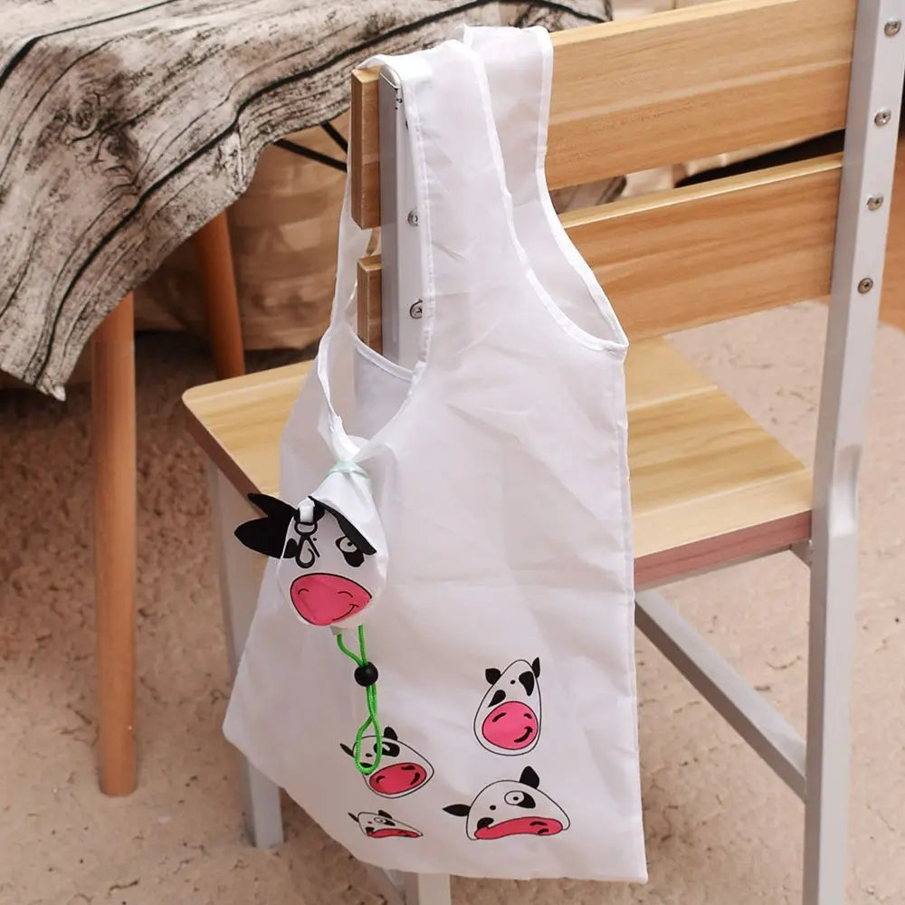 Foldable Cartoon Shopping Bag with Shoulder Straps
