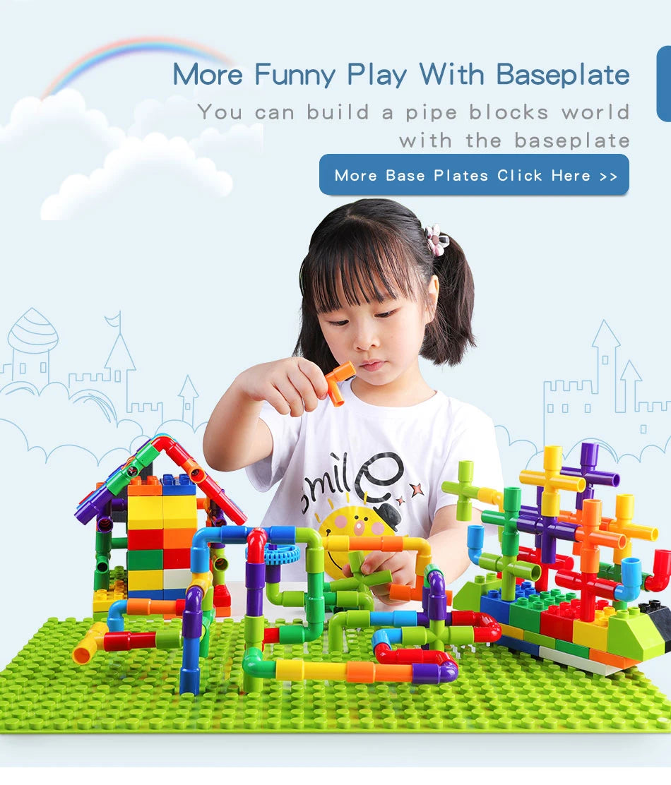 Montessori Water Pipe Building Blocks - DIY Construction Toy for Kids