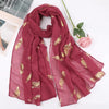 Gold Glitter Tassel Scarf