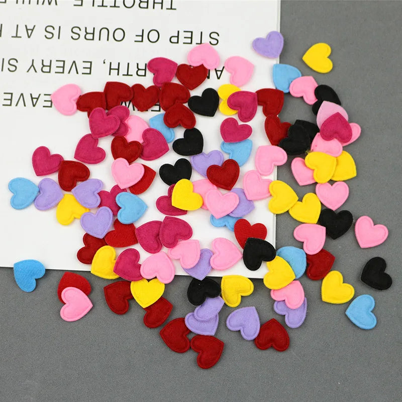 Felt Heart Patches for Crafting and DIY Projects
