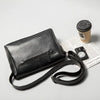 Vintage Leather Crossbody Bag for Men – Compact Messenger Shoulder Bag